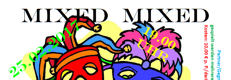 Karnevals-Mixed-Turnier am 25.02.2017